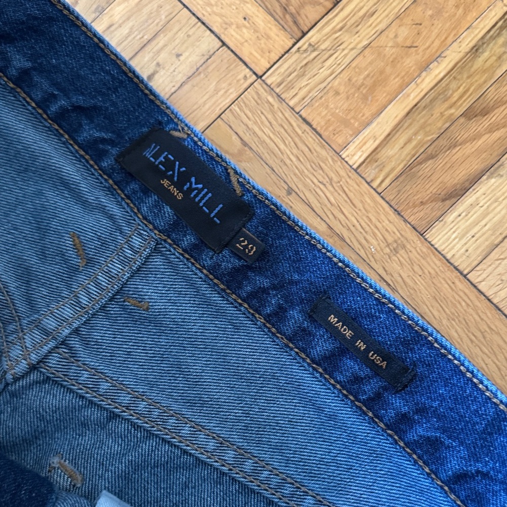 Alex Mill Alek Relaxed Wide Leg Jean in Paris Medium Wash - Picture 2 of 7